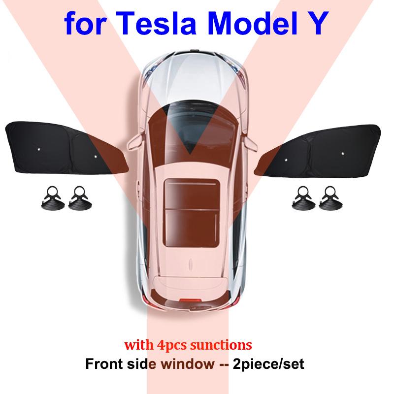 Für Tesla Modell 3 2024 Highland Seitenfenster Sonnenschutzabdeckung Saugnapf Front-/Heckscheiben-Sonnenblende Privatsphäre Modell Y 2023 Sonnenschirm