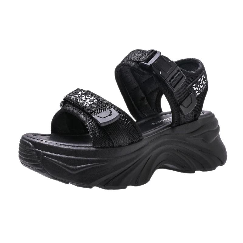Rimocy Fashion Platform Sandals for Women Summer 2025 Thick Bottom Womens Walking Sandals Chunky Non Slip Beach Shoes Woman