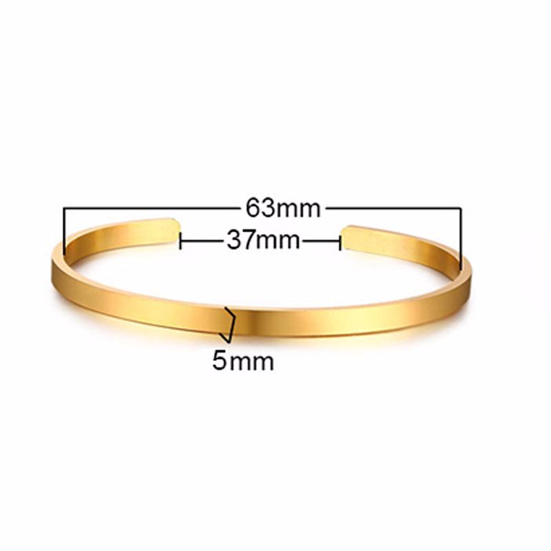 Classic Openning Bangles Bracelet for Women Men,Stainless Steel Cuff Bracelet,High Polished Bangles Gift