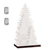 Wooden Christmas Tree Glowing Tabletop Ornament with Warm Light for Holiday Decor