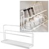 Rust-resistant, Space-saving, Two-tiered Drainer Rack for Cups, Water Bottles, and Mugs