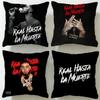 Music Brand Real Hasta La Muerte Cushion Cover Soft EasyWash Pillow Case Versatile for Couch Bed Travel and Office