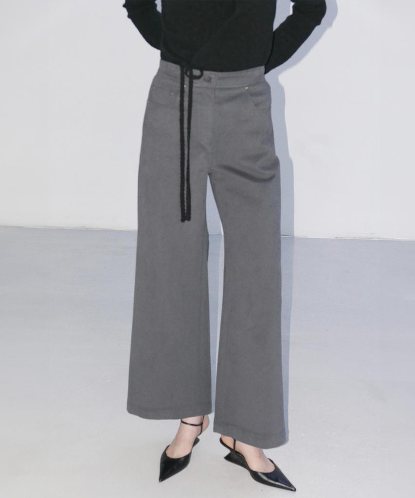 EN OR Bizo Detail Flare Pants - Gray