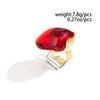 Ideal Gift Geometric Art Ring Irregular Form Vintage Dyed Clear Resin Lightweight Sturdy for Women Accessory