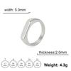 COOLTIME Stainless Steel Signet Rings for Women Men Minimalist Trend 5MM Wide Wedding Couple Ring Jewelry Gift Hot
