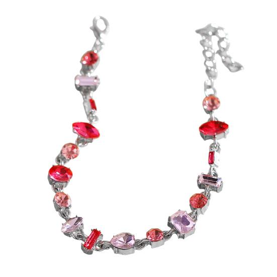 Dames Armband Onregelmatig Cubic Zirconia Ingelegd Verstelbare Lengte Stapelbare Armband Regenboog Kleur Armband Sieraden