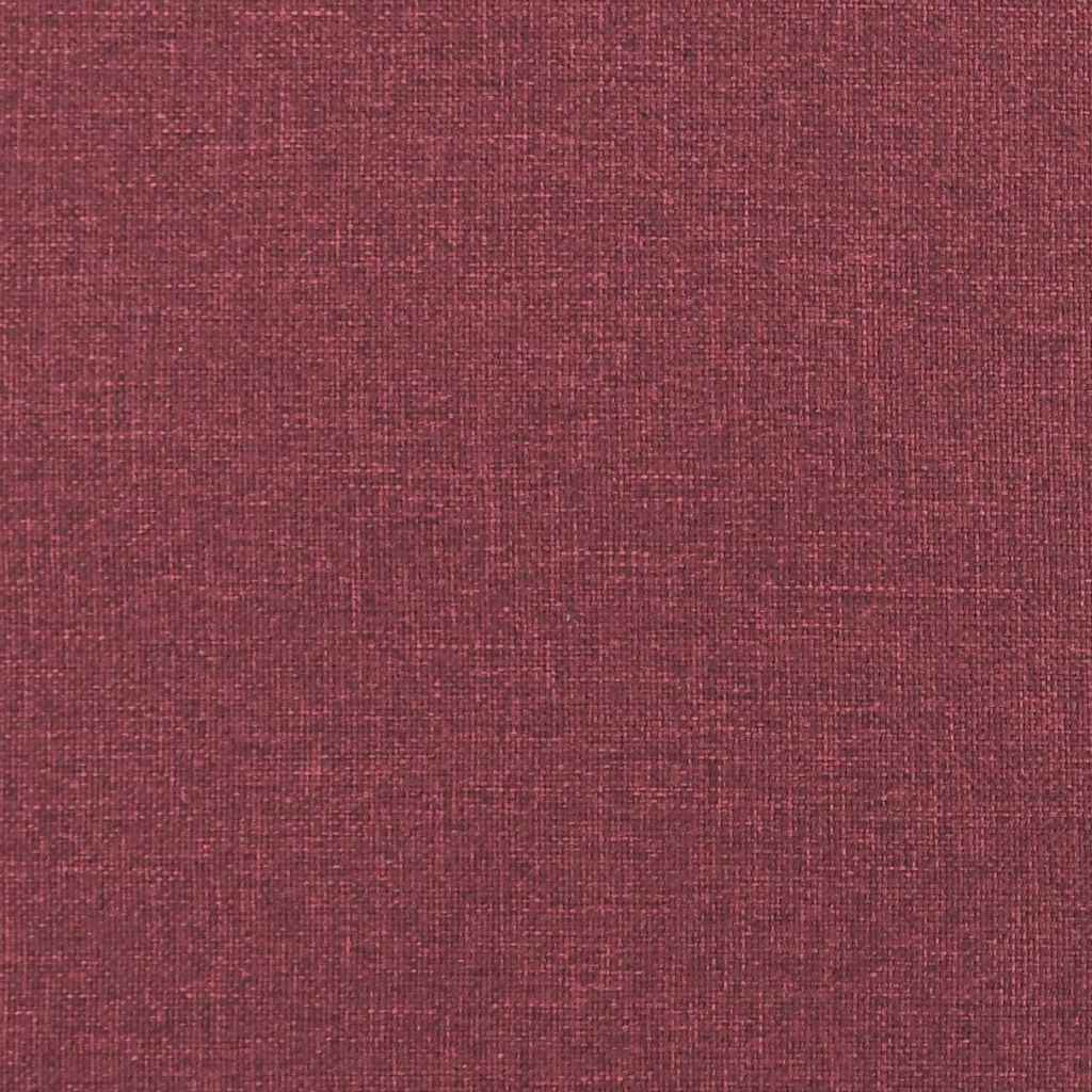 L Shaped Bed Frame in Burgundy 31.5 x 78.7 (80 x 200 cm) Fabric