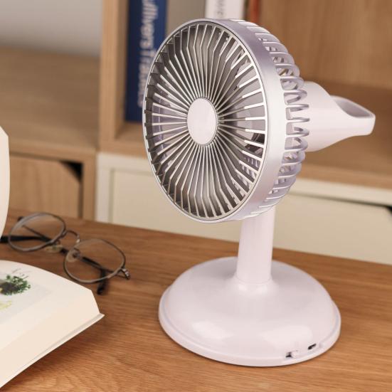Portable Mini Cooling Fan with 90-degree Tilting Head Rechargeable Desk Fan for Home Office Travel 3-Speed Adjustable Low Noise Detachable Cover