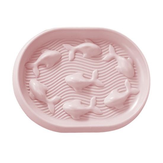 Slow Feeder Pet Bowl Fish-Shaped Stable Base Easy To Clean Bump-resistant Food-grade Pet Feeding Dish