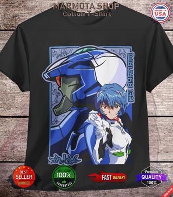Rei Ayanami Neon Genesis Evangelion Shirt Waifu Ecchi Sexy Anime Tee T-Shirt NGE