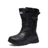Fashion Men's Snow Boots Outdoor Waterproof Non-slip Men Fishing Shoe Winter Cold Warm Snow Boots EVA Lightweight Fleece Casual Men Boot