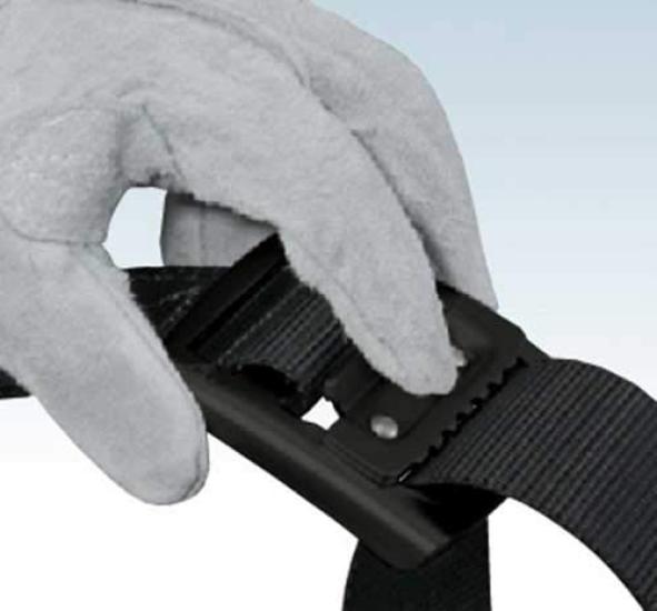 Tajima New Standard Safety Body Size 125cm Lightweight Aluminum Finger Black Buckle to operate even with leather Nylon Belt Belt, Belt, M, Black,