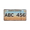 Vintage Tin Art with 1530 License Plate Design: Ideal for American - Style Background Wall Decor