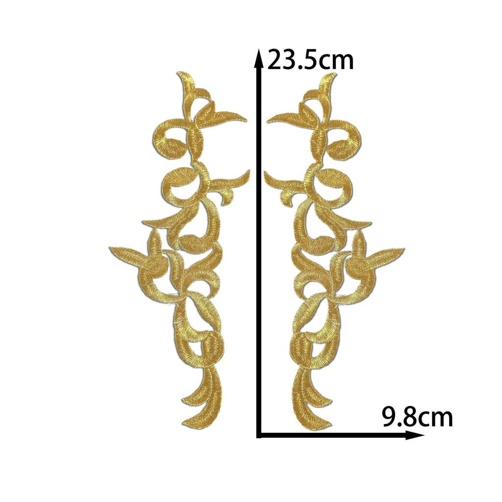 Honeysuckle Pattern Embroidery Ethnic Cloth Sticker Diy Handmade Clothing Accessories Opera Ancient Costume Stage Clothing Decal Ironing