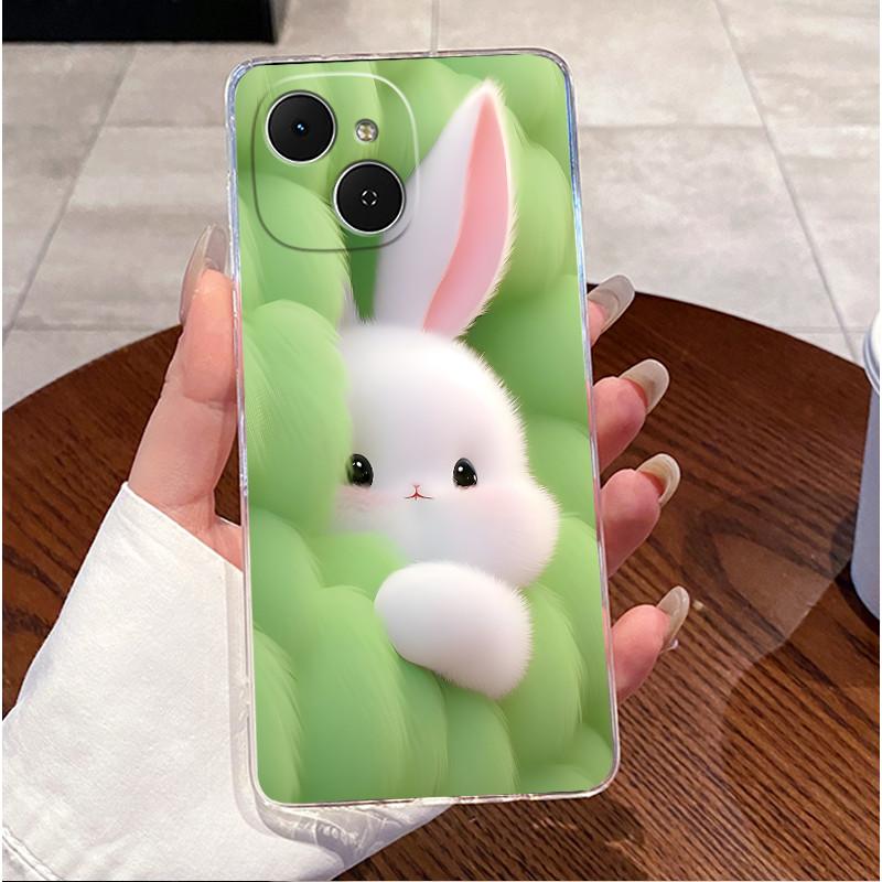 For Tecno Spark 40C Phone Case Techno Spark 40C Cover Silicone Luxury Cute Love Rabbit Funny Cool Painted Clear Soft TPU Casing