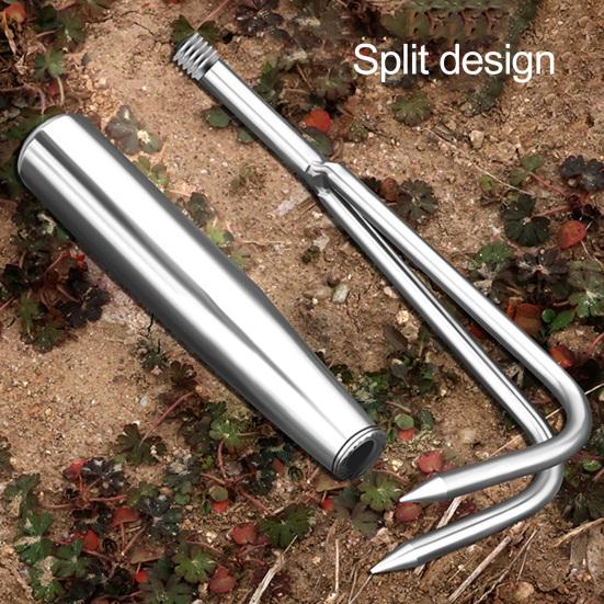 Soil Loose Rake Manual Hand Weeder Tool with Handle Comfortable Grip Rustproof Multipurpose Weeding Artifact Uprooting Tool