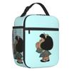 Maßgeschneiderte Lustige Mafalda Comic Cartoon Isolierte Lunchtaschen für Damen Quino Tragbar Thermokühlbox Essen Lunchbox Schule