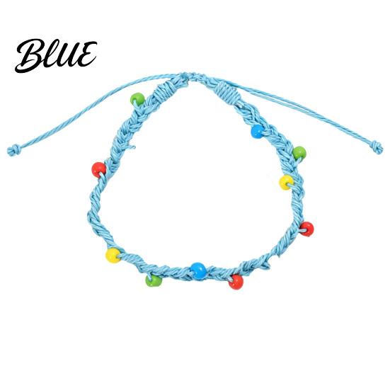 Adjustable Braided Bracelets for Women Handmade Bracelet Women, Bohemian Woven Wrist Rope Casual Minimalist Hand with Colorful Rice Beads, Knot