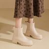 Women's Elastic Rain Shoes Medium Rain Boots Versatile Heightening Waterproof Non-slip Rain Outdoor Can Wear Medium Boots