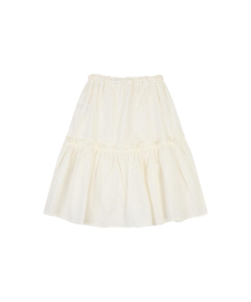 Deliscent Nylon Frill Skirt [Ivory]