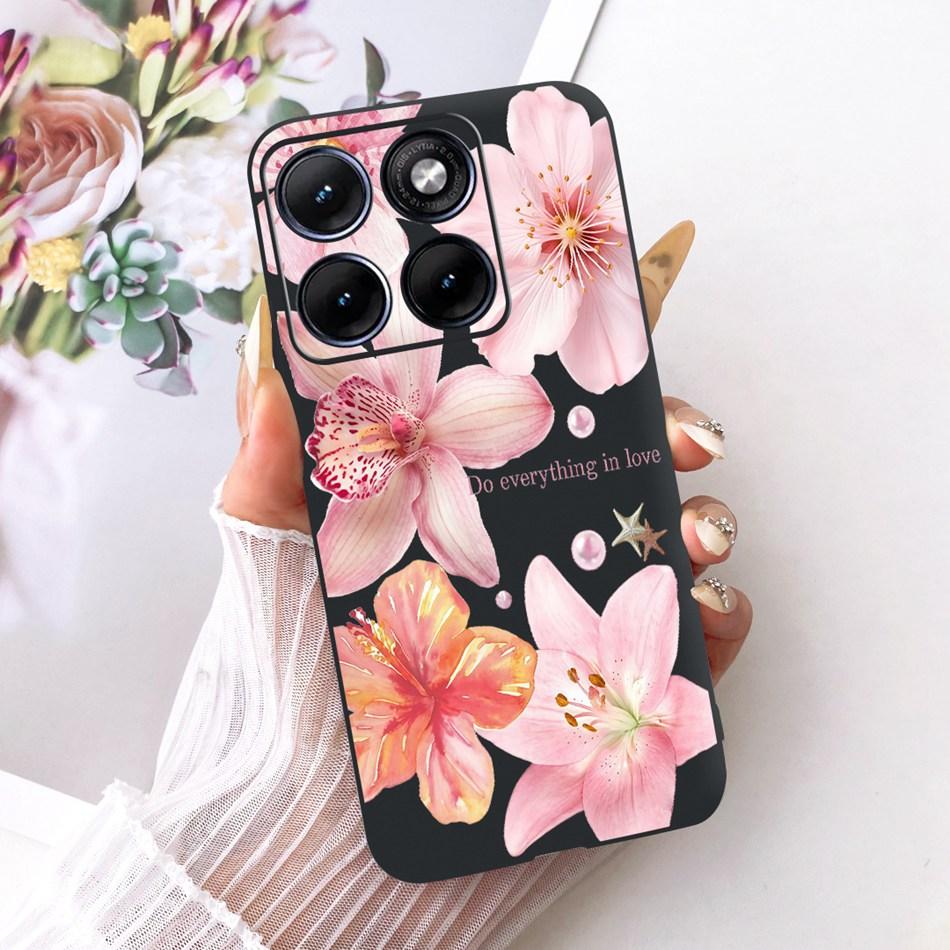For Motorola Edge 70 Fusion Cute Flower Butterfly Cat Painted Case For Motorola Edge70 Fusion 5G Black Silicone Soft Phone Cases