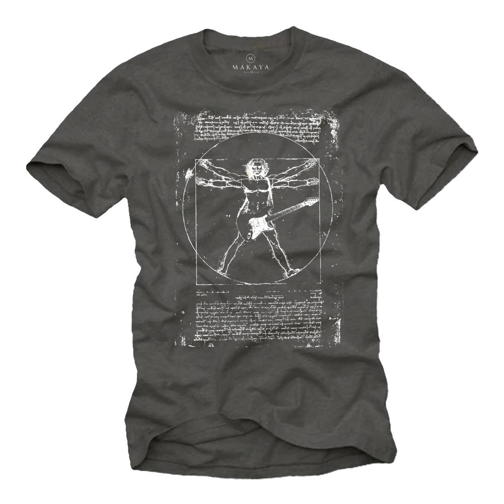 ROCK MAN Da Vinci Vintage Schommelstoel Boeiend Artistiek Amerikaans Retro Korte Mouw T-shirt Mannen Vrouwen Zomer Katoenen T-shirts Kleding
