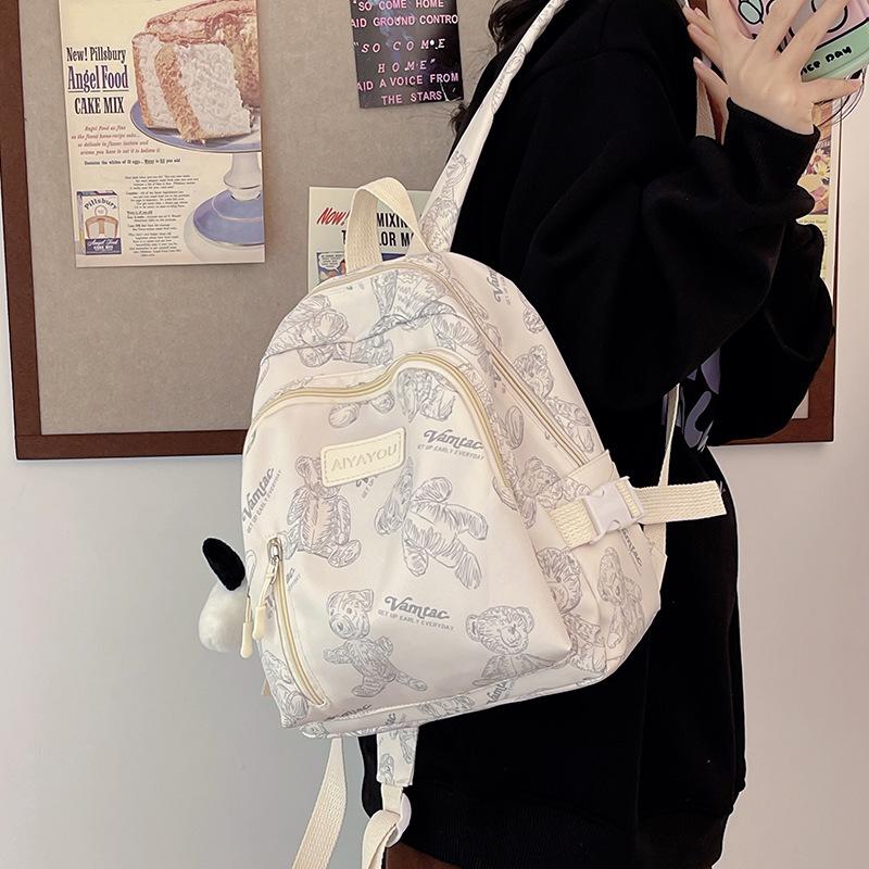 Mini sac à dos de niche léger petit sac d'école imprimé style universitaire simple sac à dos pour fille