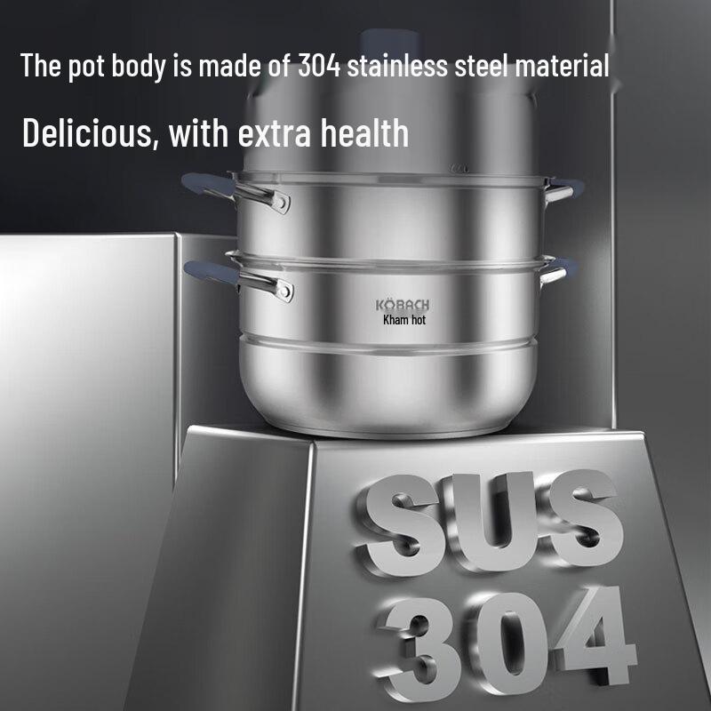 Kangbach 304 Stainless Steel Multi-Cooktop Steamer Pot