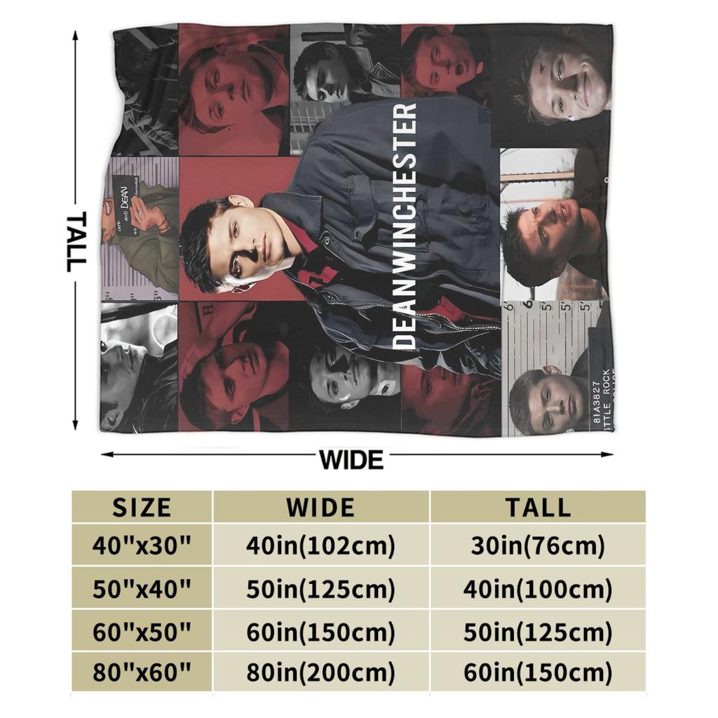 Coperta di Flanella Jensen Ackles Inverno Dean Winchester Coperta Plaid Super Calda per Bambini Divano Letto Copriletto Novità