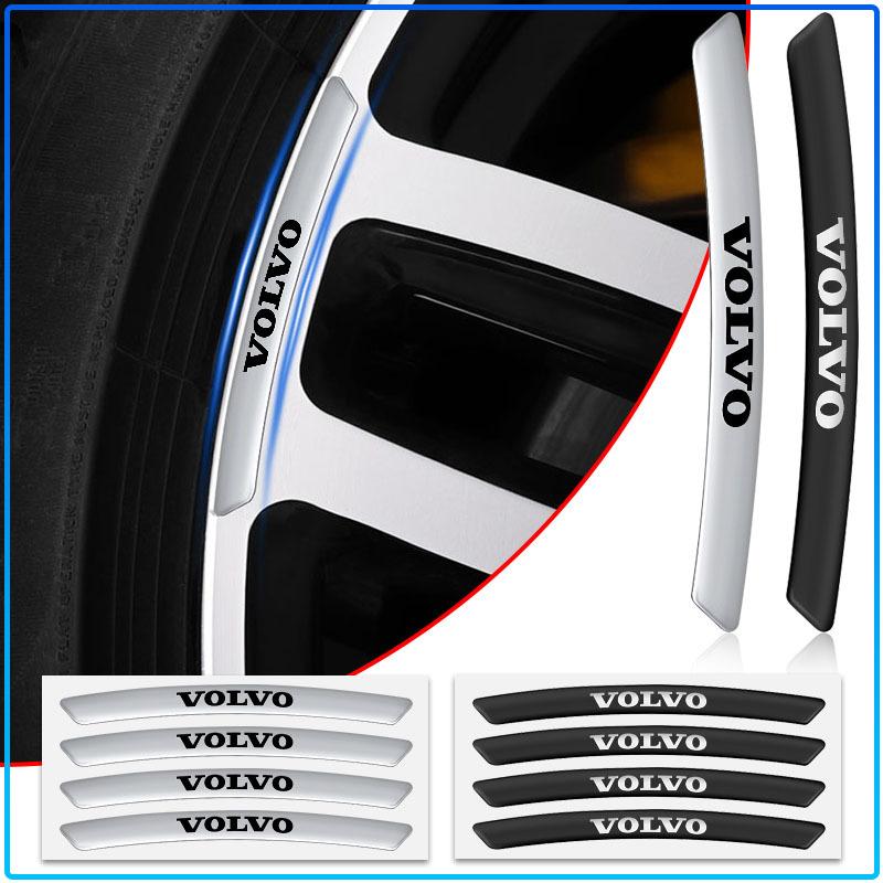 4Pcs Auto Wheel Hub Badge Tire Rim 3D Stickers Car Accessories For Volvo Rdesign XC90 S60 XC60 V70 S80 S40 V50 V40 V60 C30 S70