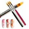2 buc. stilou perie pentru unghii cu gel UV, mâner din lemn, pixuri pentru lac de păr, gradient, desen, alb, roz, unelte pentru manichiură pentru unghii