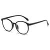 Trendy Korean-Style Women's Anti-Blue Light Glasses, Large Round Frames, Plano Lenses, Prescription Compatible