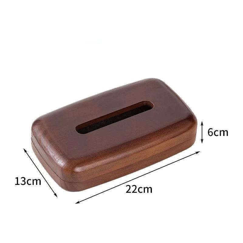 Walnut Wood Tissue Box Cover Removable Lid 1Pcs Modern Minimalist Wooden Holder for Office Reception Home Decor