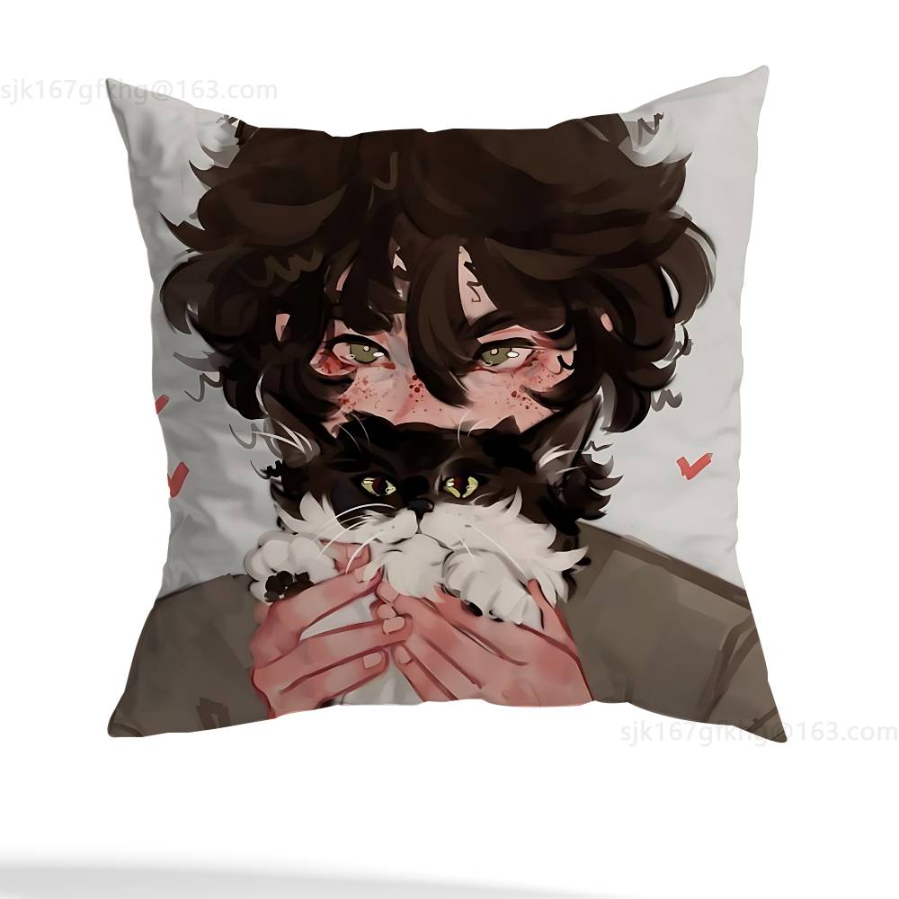 The Foxhole Court Pillow Case Square Double-Sided Printing Short Plush Sofa Cushion Cover Bedroom Bedside Pillow