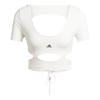 X Rui Zhou Collaboration Series Solid Color Logo Sports Casual Short Sleeve T-Shirt Women T-Shirts White IW8677