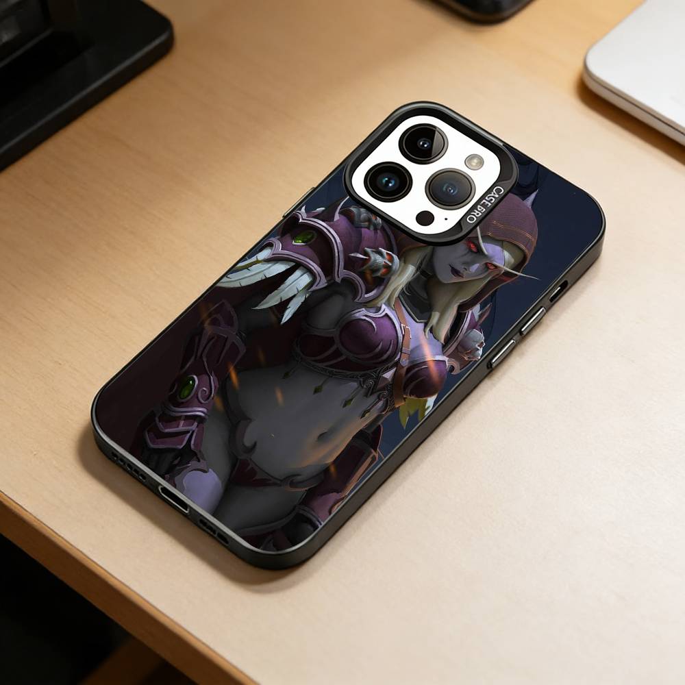 Game-W-World of W-Warcraft  Phone Case For iPhone 17,16,15,14,13,12,11 Plus,Pro Max,XS,Colorful Silver Black Cover