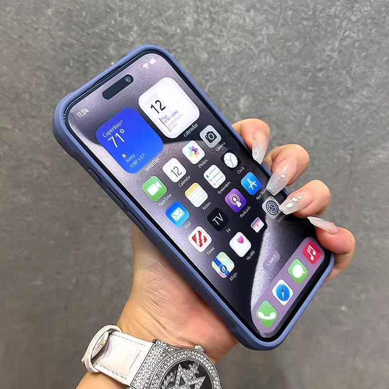 Airbag Protective iPhone Case: Lens Cap Holder for Apple 16 Pro Max, Drop-proof iPhone 15 & 14