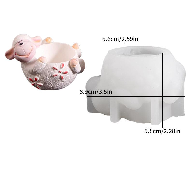 Lamb Candle Mold Cartoon Silicone Candle Mold Cartoon Plaster Mold Decorative For Gift Diy Craft Candle Making