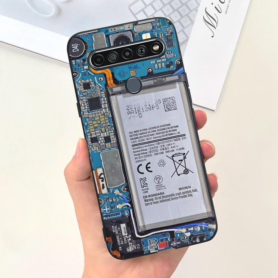 For LG K61 Case LMQ630EAW LM-Q630 Fashion Flower Soft Coque Phone Cases For LG K61 2020 K 61 Silicone Back Cover For LGK61 Funda