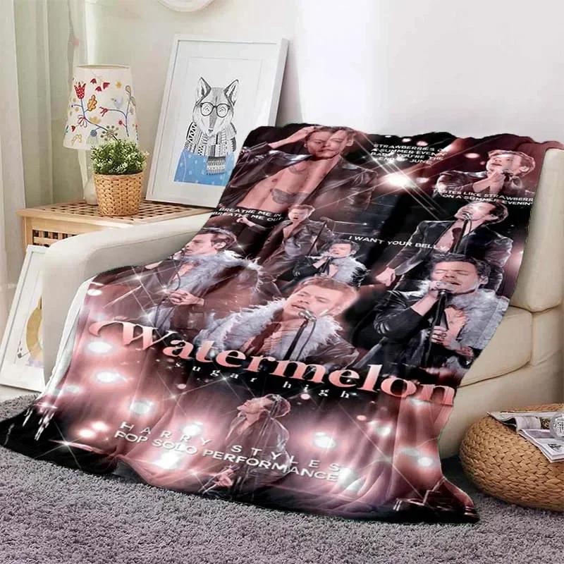 Harrystyles Flanell Weiche Decke Warm Retro Decken für Betten Schlafzimmer Wohnzimmer Sofadecke Reise Picknickdecke