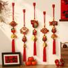 Chinese New Year Decorations 2026 Year of Horse Lucky Charm with Tassel Feng Shui Hanging Pendants for Wealth Good Luck