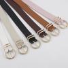 Women Belt Adjustable Length Imitation Leather Belt Jeans Dresses Shirts Sweaters Waistband Versatile Solid Color Waist Belt