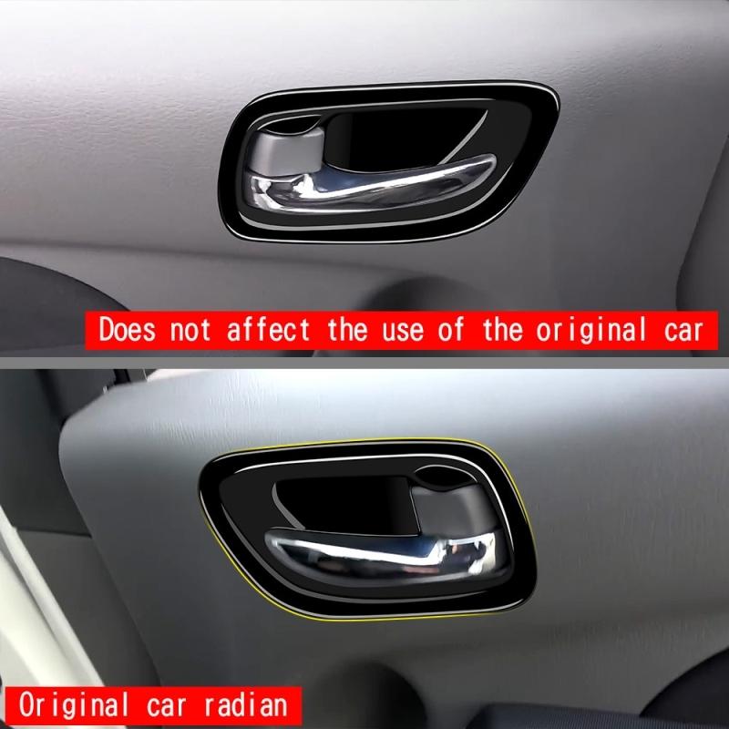 FOR NISSAN NV350 CARAVAN 2024 ABS Carbon Fiber Car Inner Door Handle Door Bowl Cap Covers Trims Stickers Interior Accessories