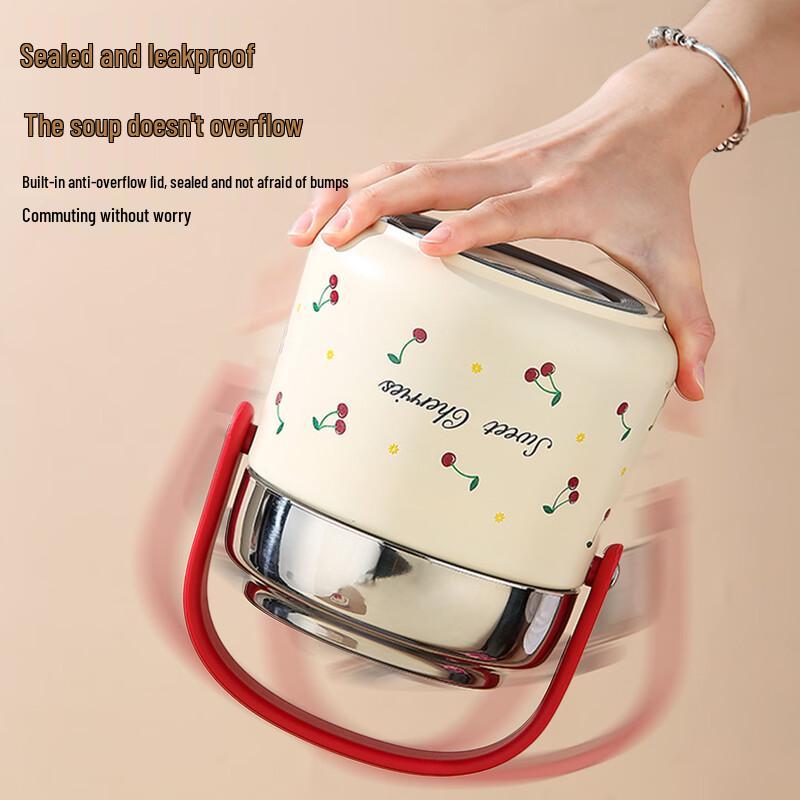 Ru Han 304 Stainless Steel Double-Layer Insulated Food Container