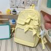 Schoolbag Gentle Sweet Wind Bow Backpack Korean Ins Wind Student Party DIY Transparent Window Class Travel Backpack