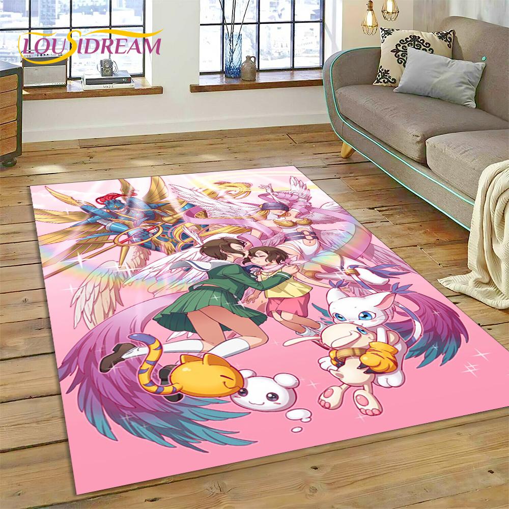 Retro Digimon Adventure Monster Cartoon Rug Carpet for Living Room Bedroom Decor,Floor Mat Non-slip Decoration for Sofa Doormat