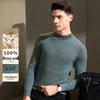 Antonio Men's 100% Merino Wool Mock Neck Sweater