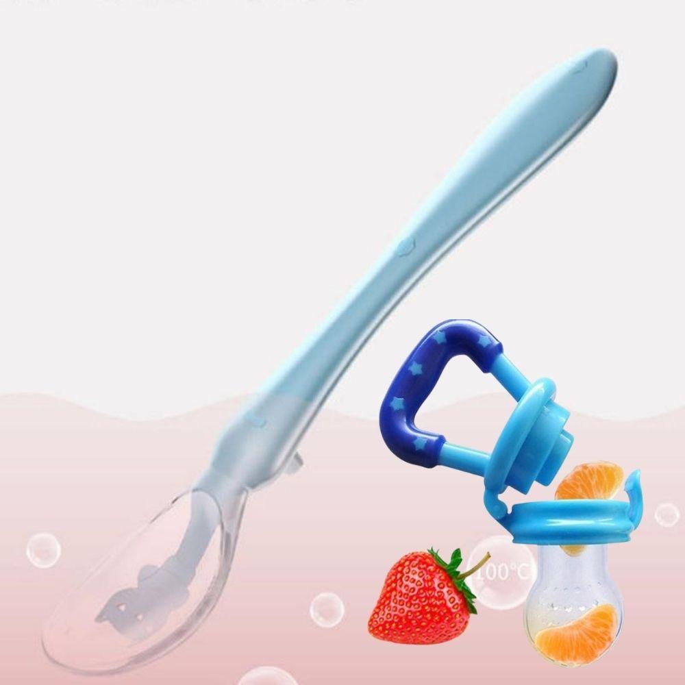Babyfütterungs-Kombi – Fruchtsauger & Weiches Silikonlöffel-Set