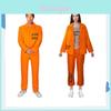 Trendy Halloween Couples Outfit Orange Prisoner Cosplay Costume Mantian Brand