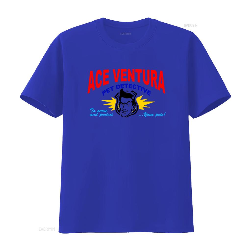 Ace Ventura Pet Detective Anni '90 Film Divertente Maglietta Per Servire e Proteggere i Tuoi Animali Vintage Lavata Unisex Streetwear Alla Moda